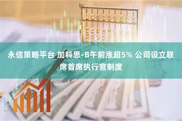 永信策略平台 加科思-B午前涨超5% 公司设立联席首席执行官制度